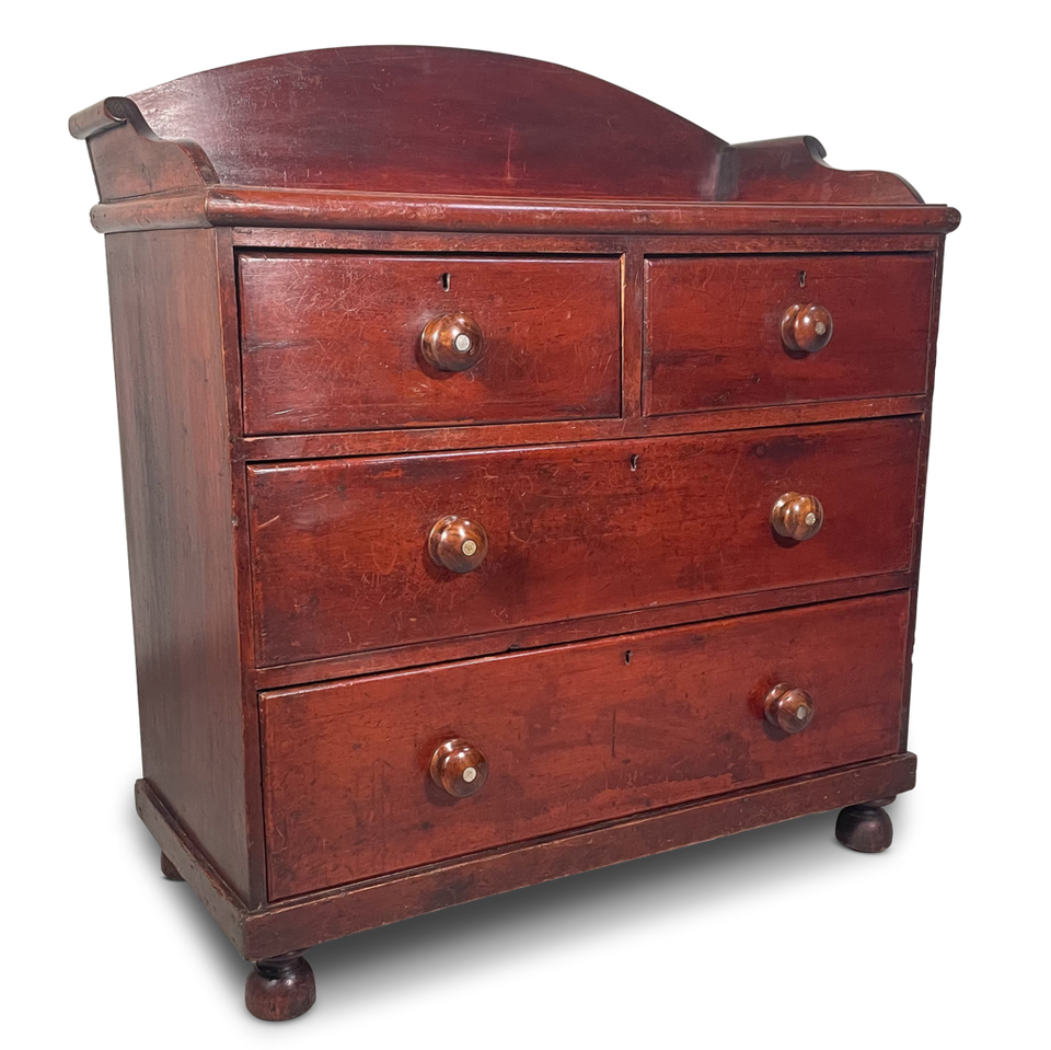 Victorian Stained Pine Dressing Chest of Drawers