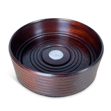 Exotic Hardwood Wine Coaster with Silver Disk