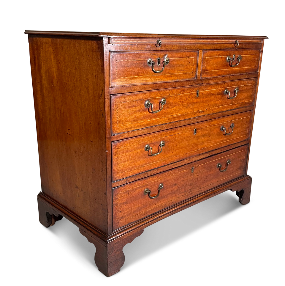Mahogany Chest of Two over Three Drawers with Dressing Slide
