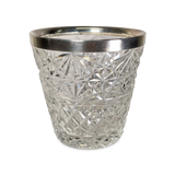 Cut Glass Ice Pail with Silver Rim by John Grinsell & Sons