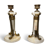 Pair of Egyptian Revival Candlesticks