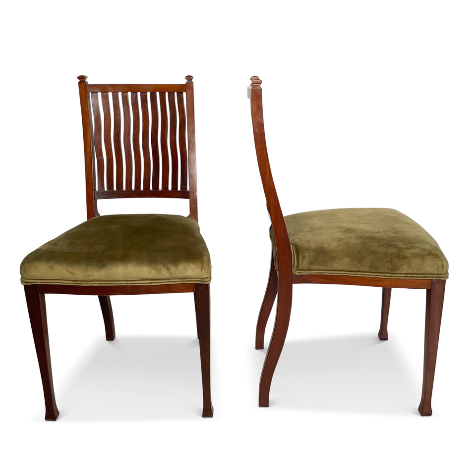Pair of Liberty & Co Lathe Back Side Chairs