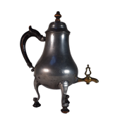 Pewter Coffee Pot with Wooden Handle