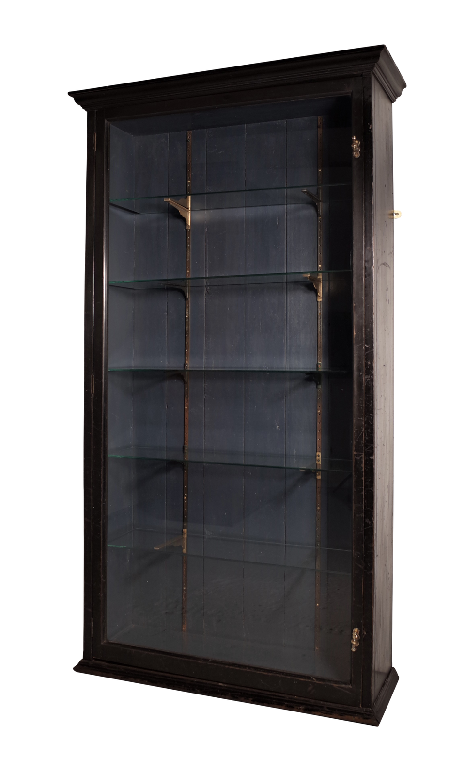 Ebonised Display Cabinet with Adjustable Glass Shelves
