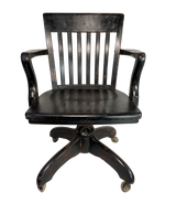 Slat Back Swivel Clerks Chair