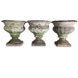 Three Composite Urn Planters