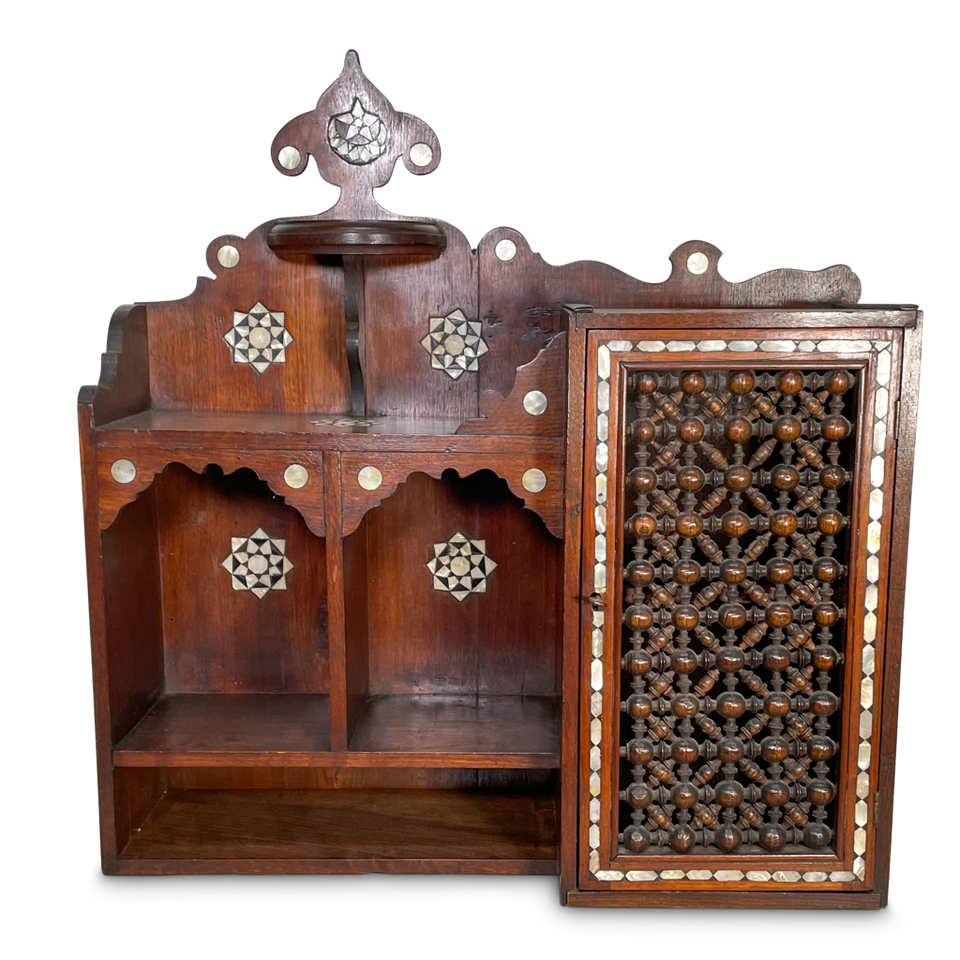North African Hardwood Wall Cabinet