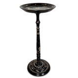 Ebonised and Lacquered Mother of Pearl Inlaid Column Side Table
