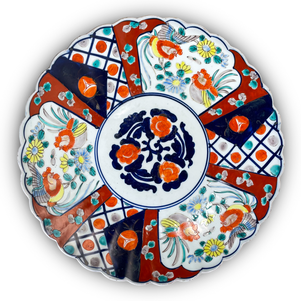 Meiji Period Imari Scallop Edged Charger
