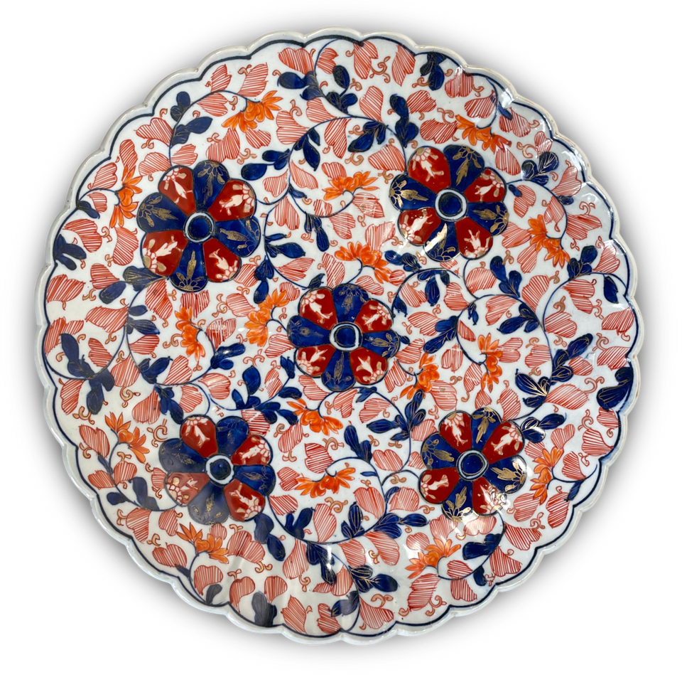 Meiji Period Imari Scallop Edged Charger