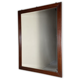 Large Oak Framed Dressing Mirror with Bevelled Plate