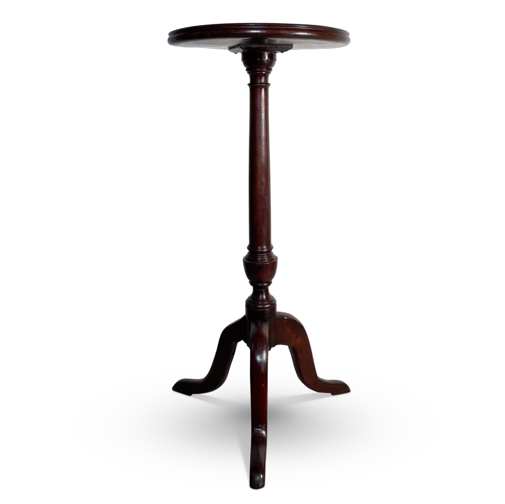 Circular Mahogany Pedestal Wine Table on a Tripod Base