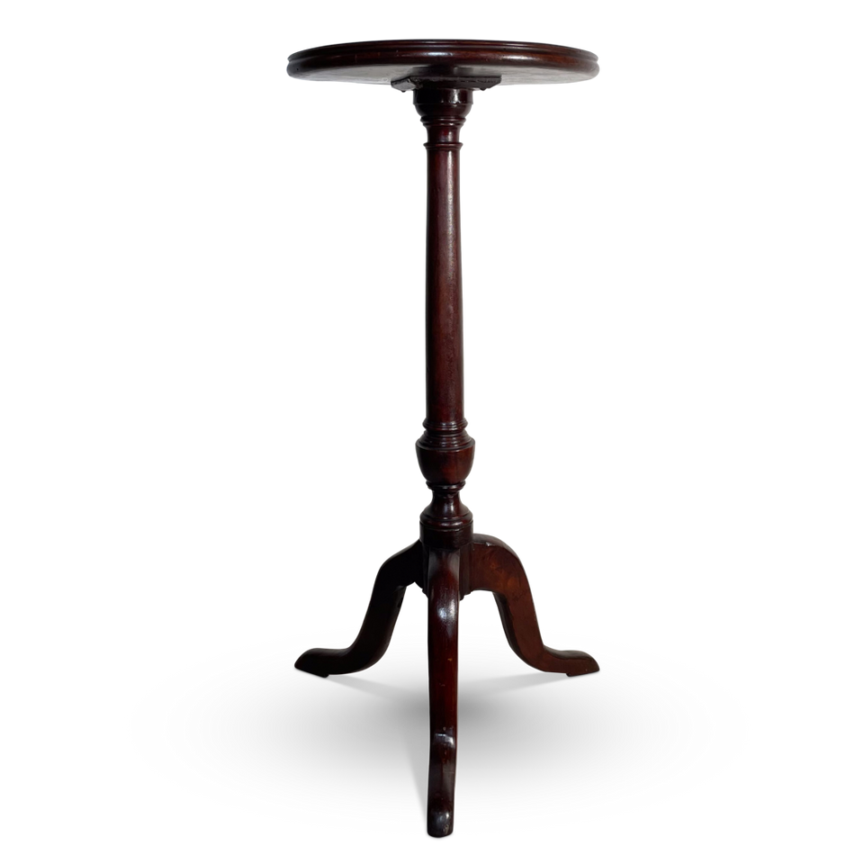 Circular Mahogany Pedestal Wine Table on a Tripod Base