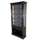Ebonised Shopfitting Display Cabinet with Painted Shelved Interior