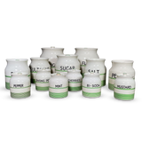 Set of Thirteen Ceramic Lidded Sadler Kleen Kitchen Ware Storage Jars