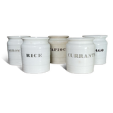 Set of Five Ironstone Banded Storage Jars