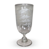 Etched Glass Celery Vase