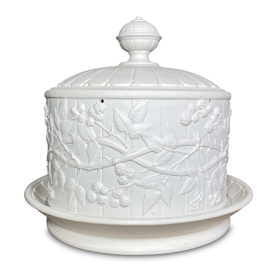 Wedgwood Embossed Ironstone Circular Cheese Cloche with Serving Platter