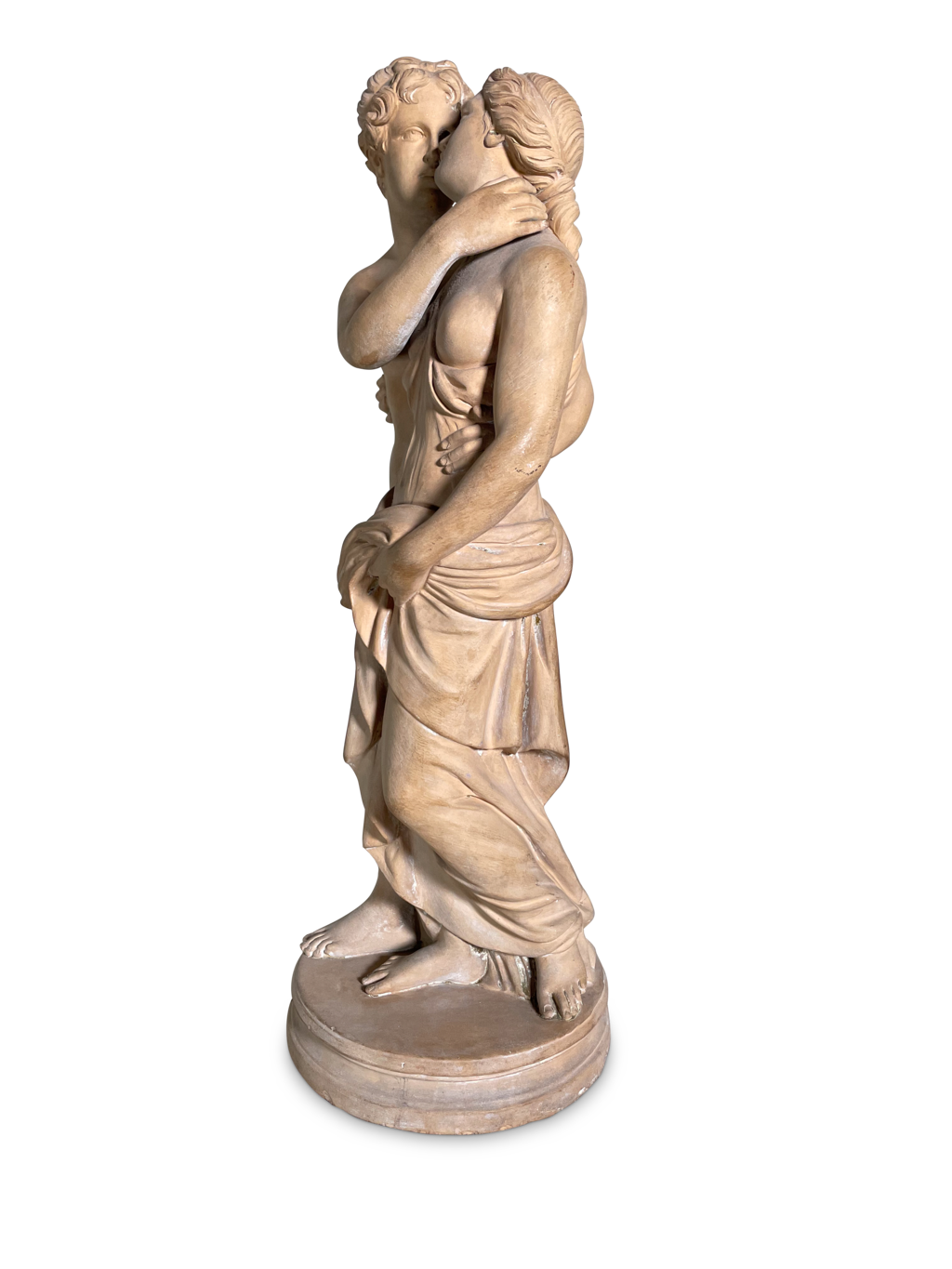 Grand Tour Terracotta Classical Figure of Lovers by Giovanni Mollica