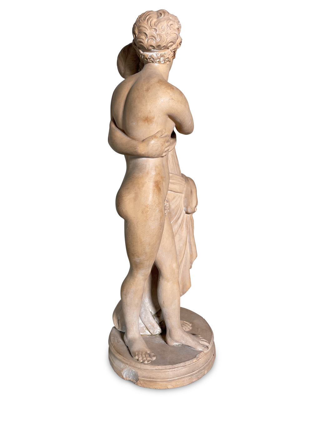 Grand Tour Terracotta Classical Figure of Lovers by Giovanni Mollica