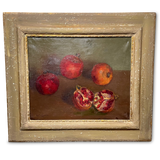 Oil on Canvas Still Life with Pomegranates Signed Martinez Adserias