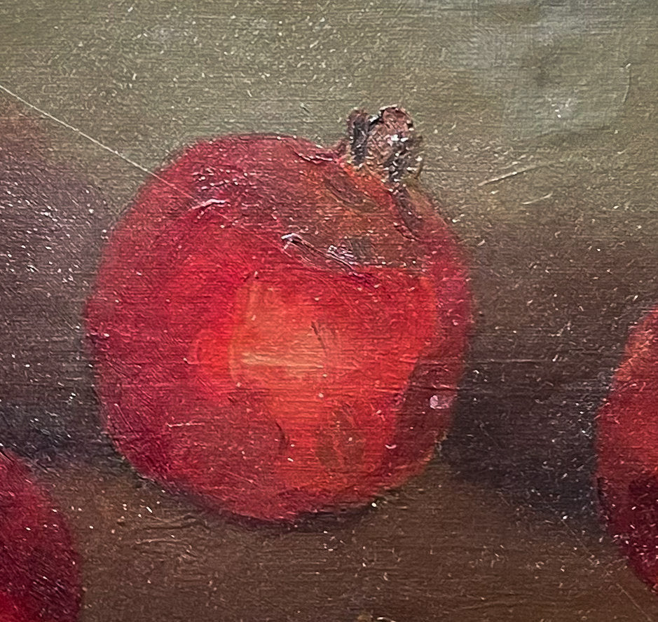 Oil on Canvas Still Life with Pomegranates Signed Martinez Adserias