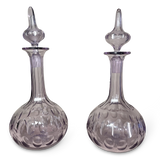 Pair of Amethyst Glass Spirit Decanters