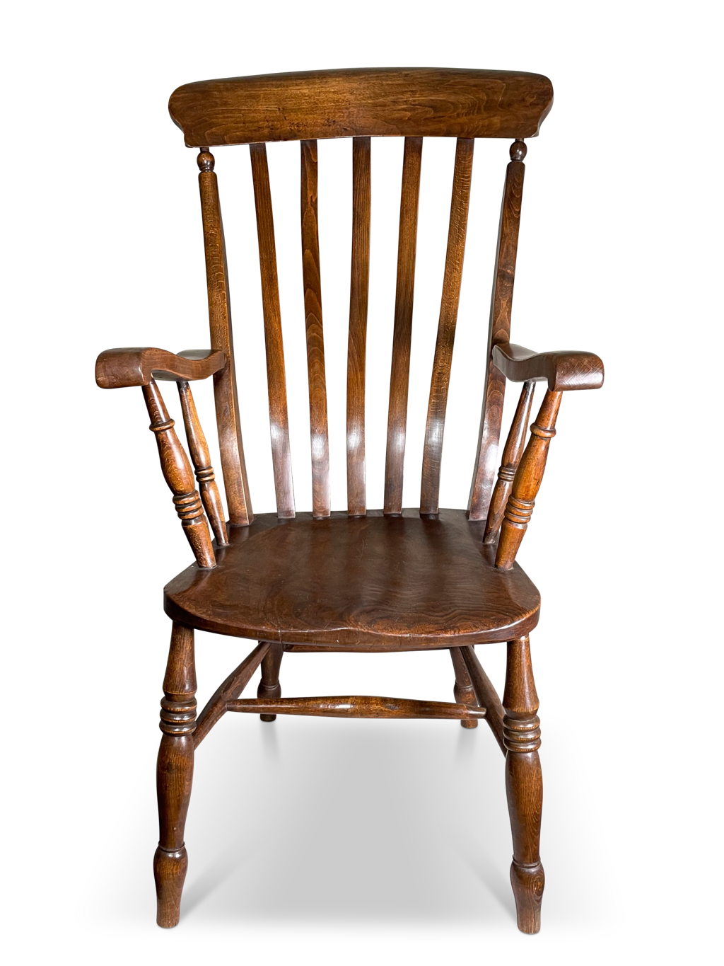 Elm and Ash Splat Back Elbow Chair
