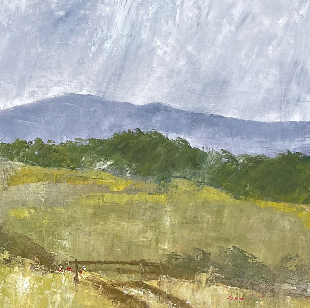 Oil on Canvas Landscape near the Malverns by Ann Thistlewaite
