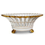 Porcelain Footed Lattice Ribbon Bowl