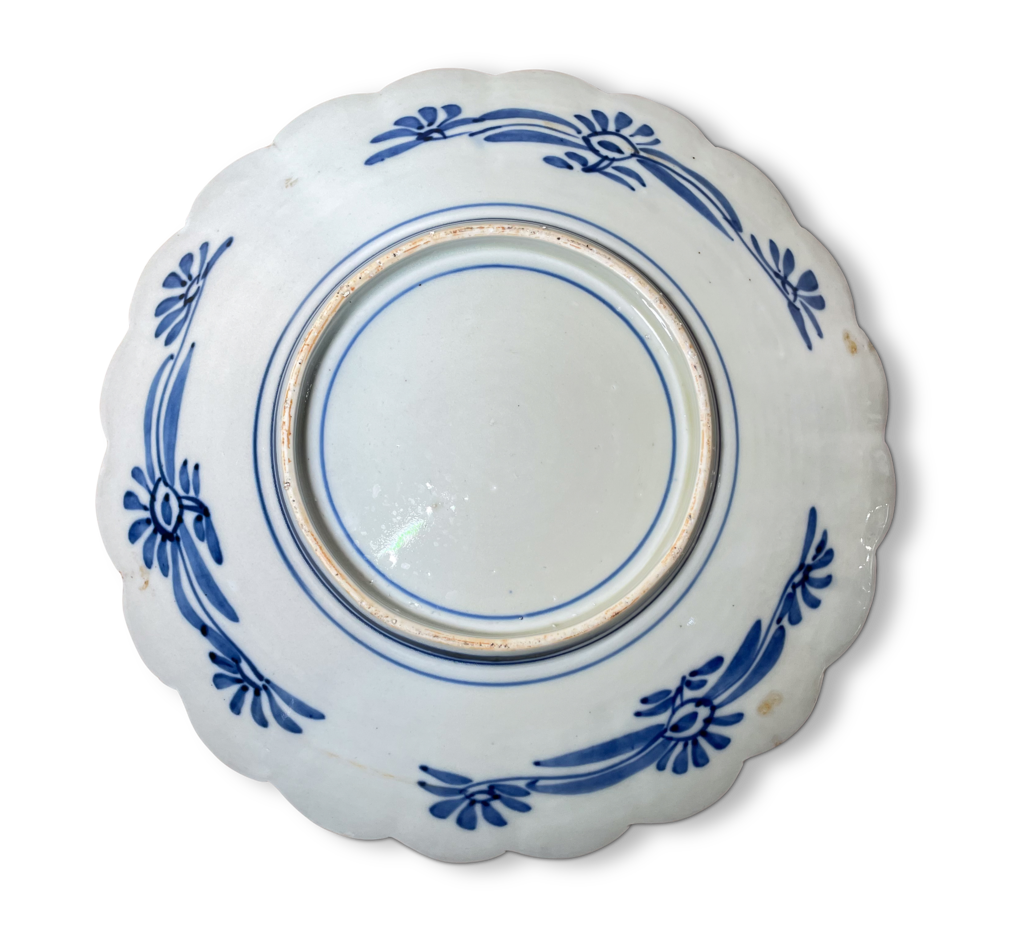 Meiji Period Scallop Edged Imari Plate