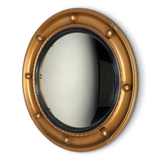 Round Convex Gilt Painted Butlers Mirror