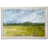 Oil on Canvas Landscape Entitled 'A Walk in the Field' by Ann Thistlewaite