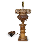 Alabaster Urn Lamp Base on a Column Base