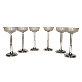 Set Six Etched Liqueur Glasses
