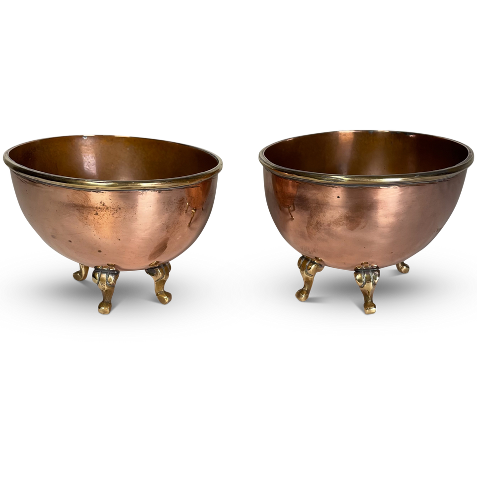 Pair of Oval Copper Dishes