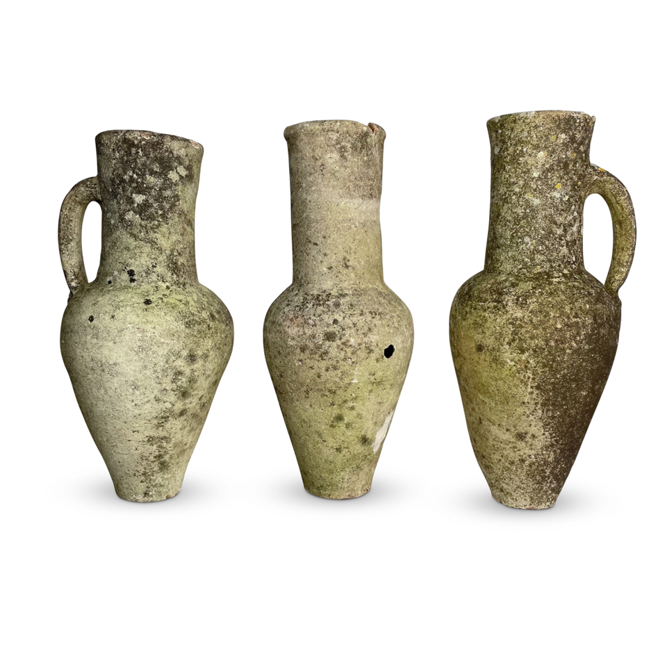 Three Small Terracotta Greek Urns