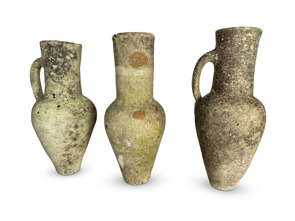Three Small Terracotta Greek Urns