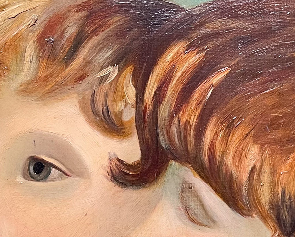 Oil on Canvas of Two Cherubs