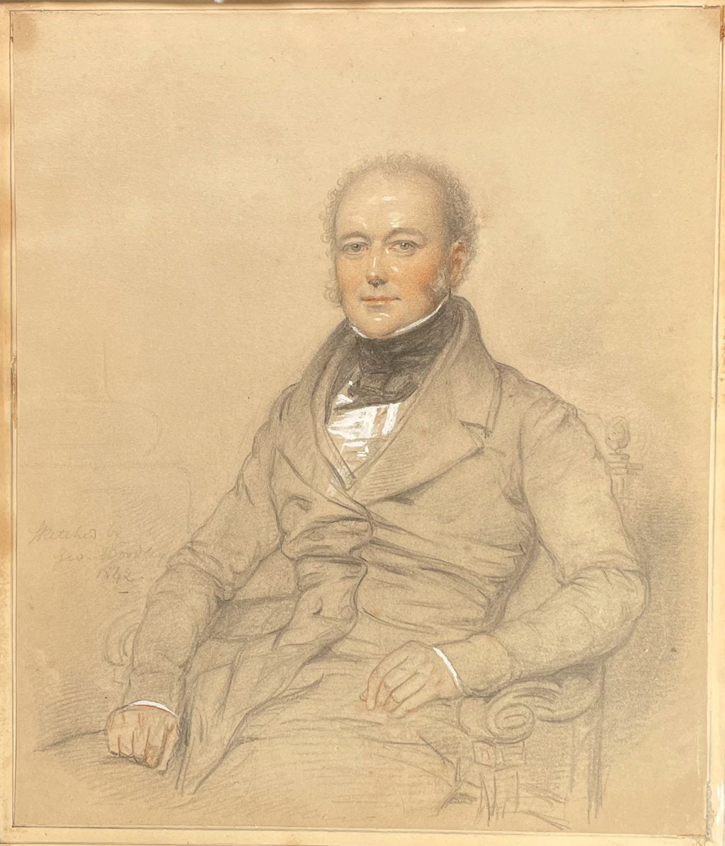 Pencil Portrait of a Seated Gentleman