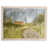 Oil on Canvas Untitled Landscape of a Rural Lane