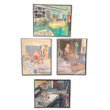 Set of Four Studio Canvases of Art Class Studies by Betty Greenhalf