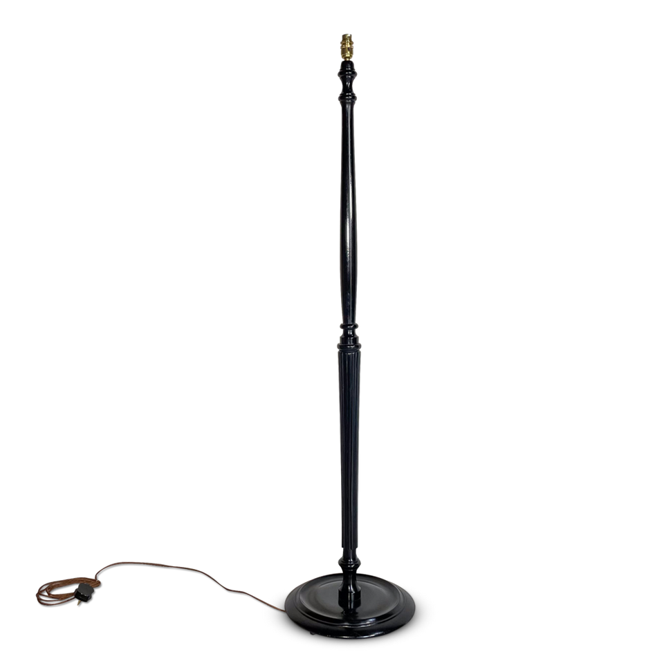 Ebonised Column Floor Lamp