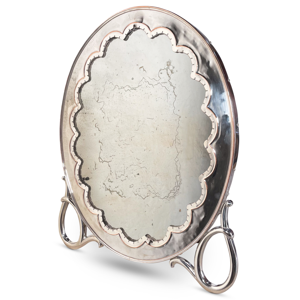 Art Nouveau Silver Plated Dressing Mirror