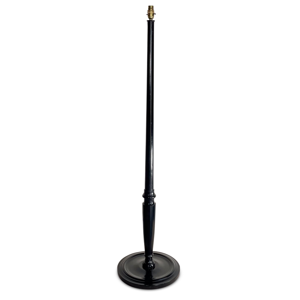 Ebonised Column Floor Lamp
