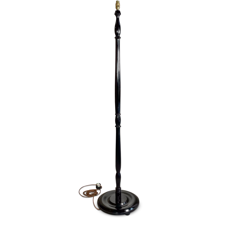 Ebonised Column Floor Lamp