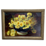 Oil on Board Still Life of Daisies