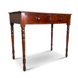 Late George III Mahogany Side Table with Two Drawers