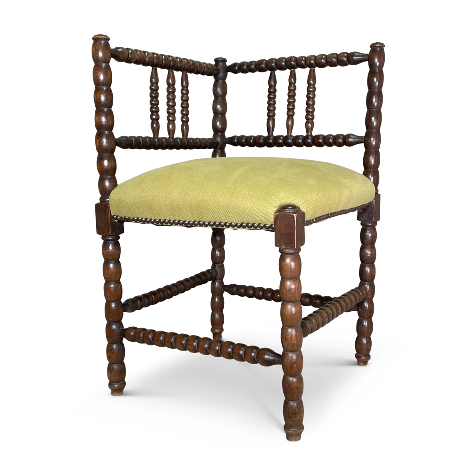 Stained Beech Bobbin Corner Chair