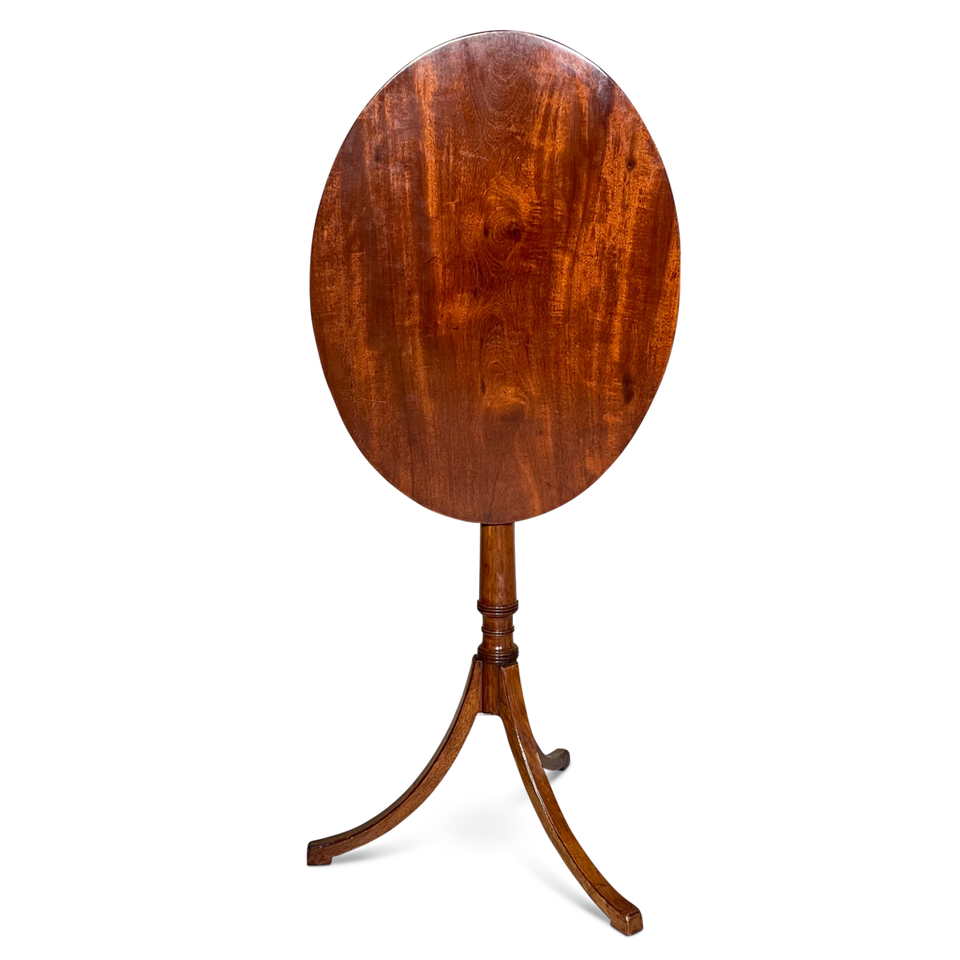 Regency Oval Mahogany Tilt Top Table
